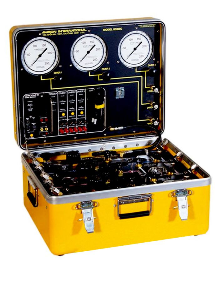 Amron Three-Diver Air Control and Depth Monitoring System with Communicator – IMCA Compliant